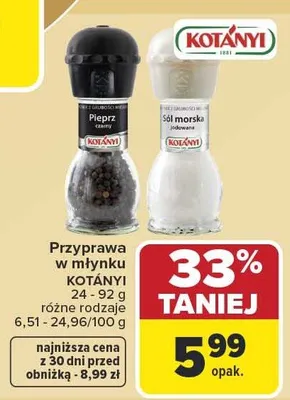 Przyprawa w młynku różne rodzaje promocja w Carrefour