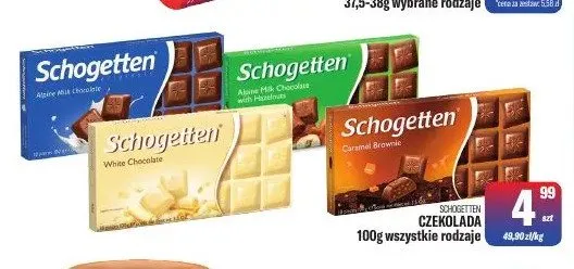 Czekolada Schogetten Alpine Milk Chocolate with Hazelnuts promocja w Tomi Markt