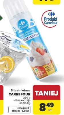 Bita śmietana Carrefour promocja w Carrefour