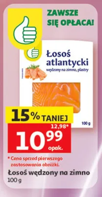 Łosoś wędzony na zimno promocja w Auchan
