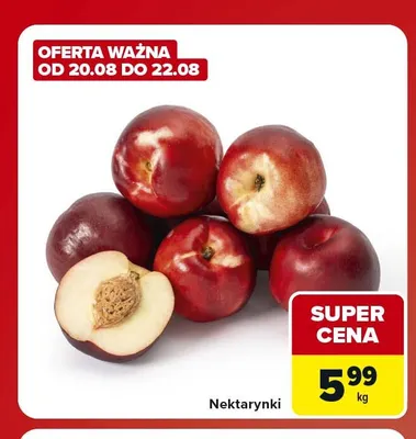 Nektarynki promocja w Carrefour Market
