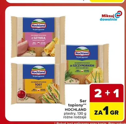 Ser topiony Hochland Tost plastry promocja w Carrefour Market