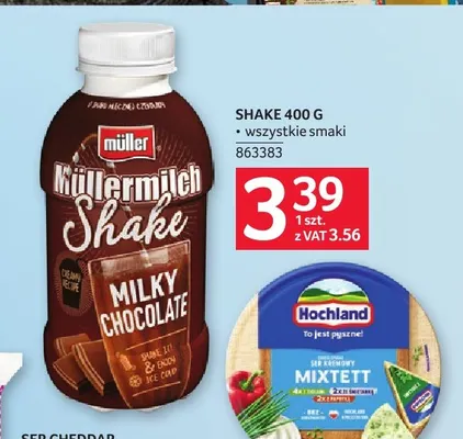 Shake Müllermilch Müller promocja w Selgros