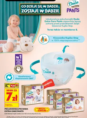 Pieluchomajtki Dada Extra Care Pants promocja w Biedronka