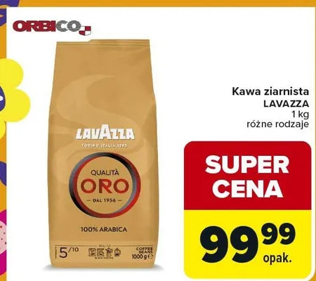 Kawa ziarnista różne rodzaje 1 kg promocja w Carrefour