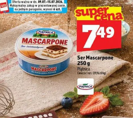 Ser Mascarpone Piątnica promocja w TOPAZ