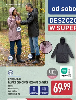 Kurtka przeciwdeszczowa damska UP2FASHION promocja w Aldi