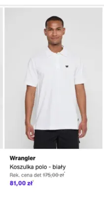 Koszulka polo Wrangler biała promocja w Lounge by Zalando