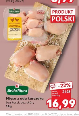 Mięso z uda kurczaka bez kości bez skóry Stoisko Mięsne promocja w Kaufland