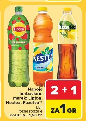 Napój herbaciany Fuzetea promocja w Carrefour Market