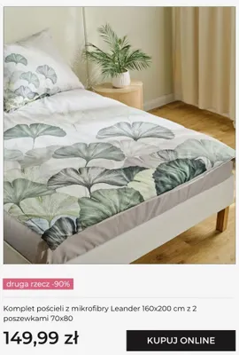 Komplet pościeli z mikrofibry Leander 160x200 cm z 2 poszewkami 70x80 home & you promocja w home&you