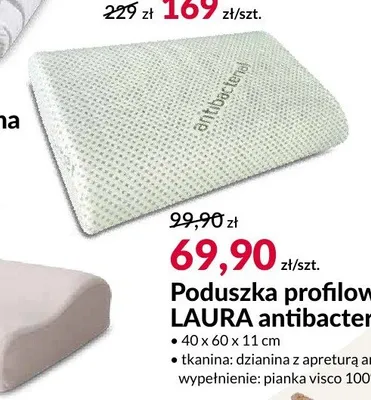 Poduszka profilowana LAURA antibacterial 40x60x11 cm promocja w Salony Agata
