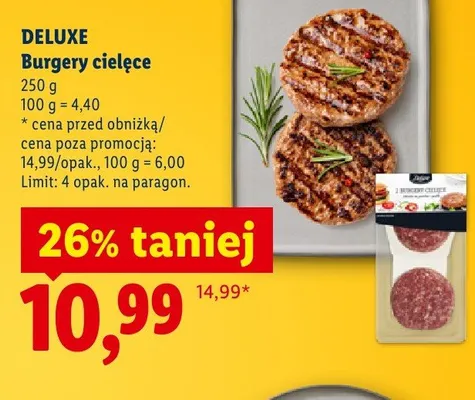 Burgery cielęce DELUXE promocja w Lidl