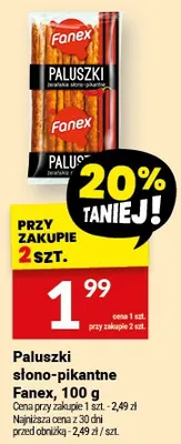 Paluszki słono-pikantne Fanex promocja w Twój Market