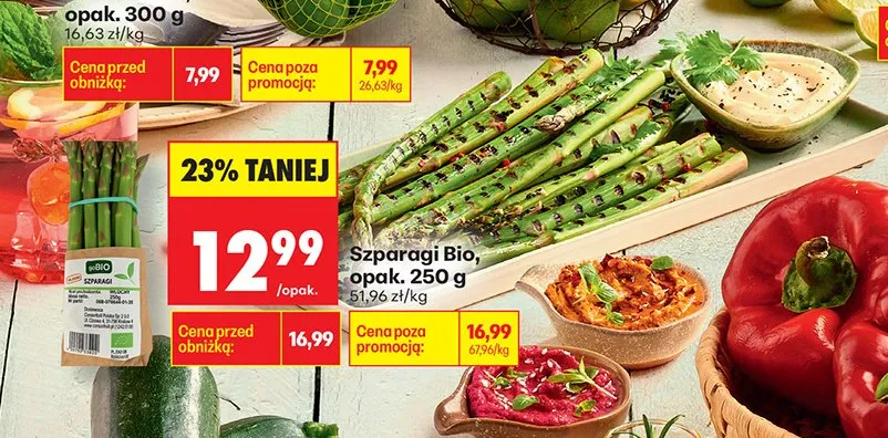 Szparagi Bio Go Bio promocja w Biedronka