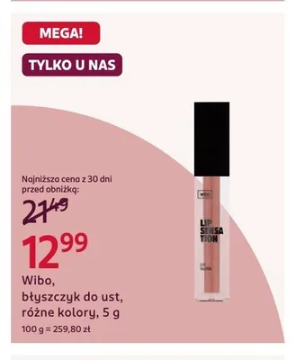 Błyszczyk do ust Wibo promocja w Rossmann