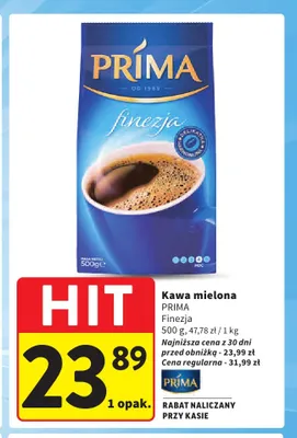 Kawa mielona Prima Finezja promocja w Intermarche