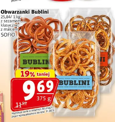 Obwarzanki Bublini z makiem Sofio promocja w Prim Market