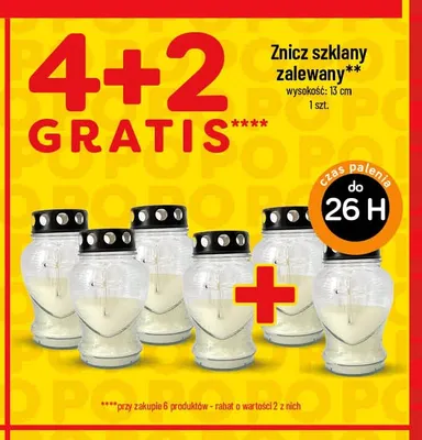 Znicz szklany zalewany 13 cm promocja w POLOmarket