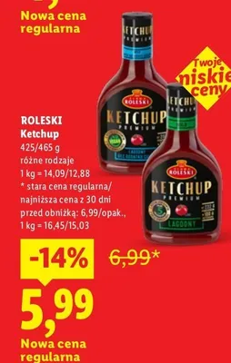 Ketchup pikantny Roleski promocja w Lidl