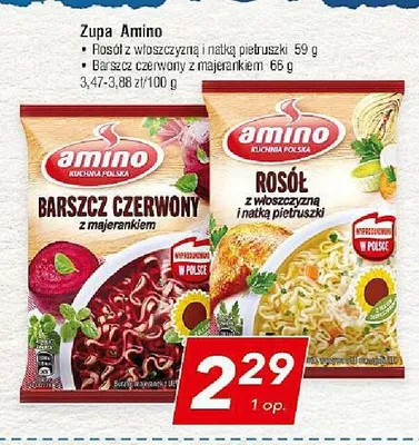 Zupa Amino Barszcz czerwony z majerankiem promocja w LEWIATAN