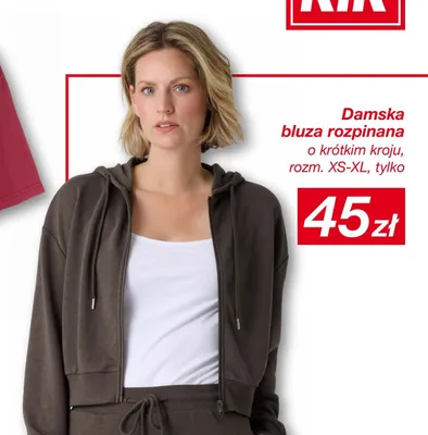 Damska bluza rozpinana o krótkim kroju Janina promocja w KiK