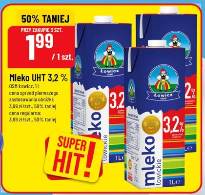 Mleko UHT 3,2% promocja w POLOmarket