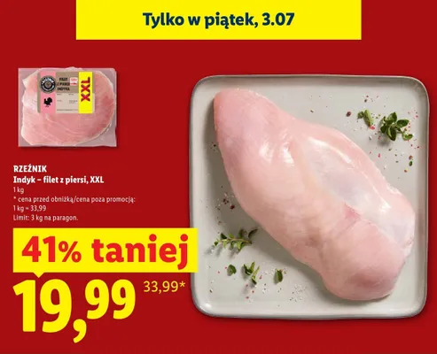 Filet z piersi indyka XXL Rzeźnik promocja w Lidl