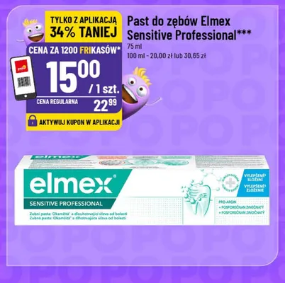 Pasta do zębów Elmex Sensitive Professional promocja w POLOmarket