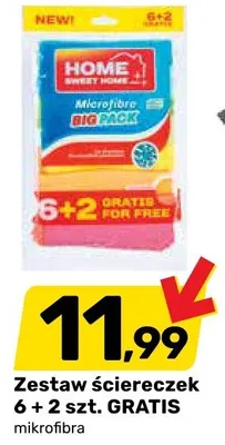 Zestaw ściereczek 6 + 2 szt. GRATIS promocja w Bricomarche