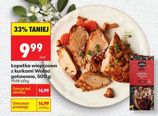 Łopatka wieprzowa z kurkami promocja w Biedronka