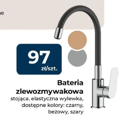 Bateria zlewozmywakowa stojąca elastyczna wylewka promocja w PSB Mrówka