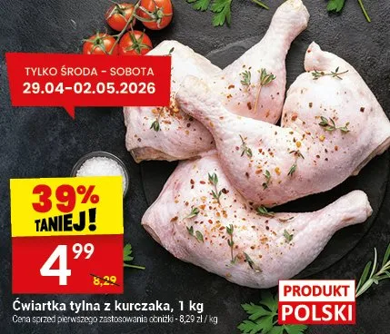 Ćwiartka tylna z kurczaka polska promocja w Twój Market