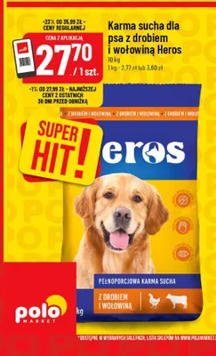 Karma sucha dla psa z drobiem i wołowiną promocja w POLOmarket