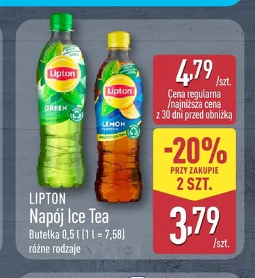 Napój Ice Tea Lipton Green promocja w Aldi
