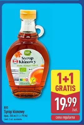 Syrop klonowy Bio promocja w Aldi