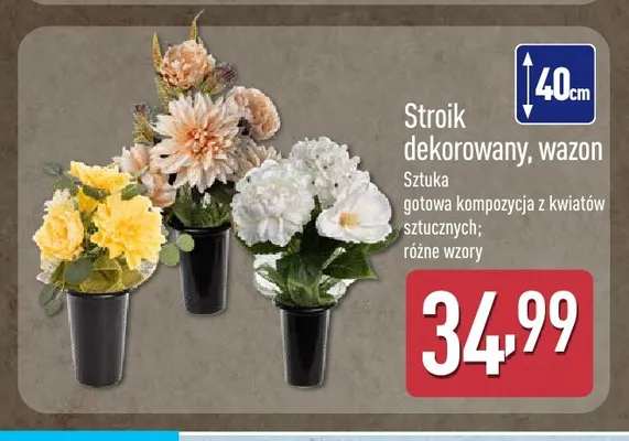 Stroik dekorowany wazon promocja w Aldi