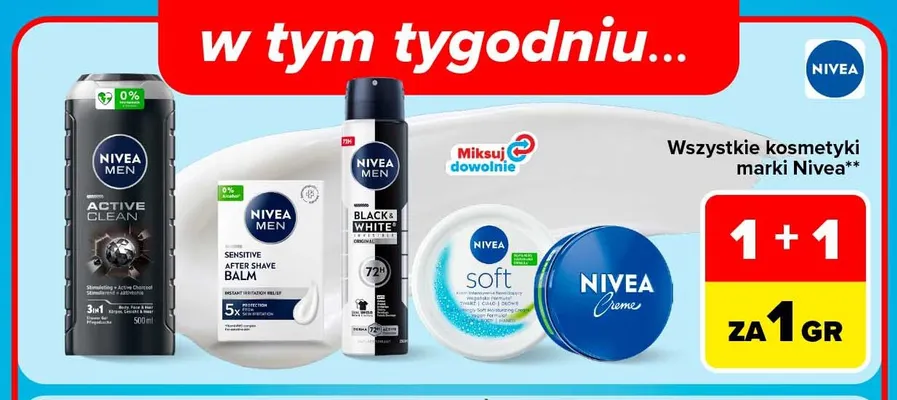 Krem intensywnie nawilżający Nivea Soft promocja w Carrefour