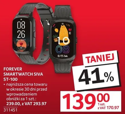 Smartwatch SIVA ST-100 promocja w Selgros