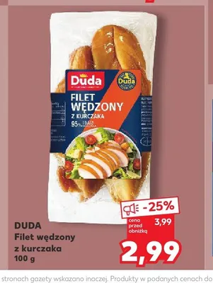 Filet wędzony z kurczaka Duda promocja w Kaufland