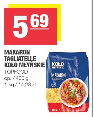 Makaron Tagliatelle Koło Młyńskie promocja w SPAR