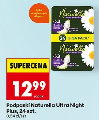 Podpaski Ultra Night Plus promocja w Biedronka