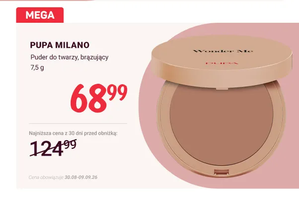 Puder do twarzy brązujący Pupa Milano promocja w Rossmann