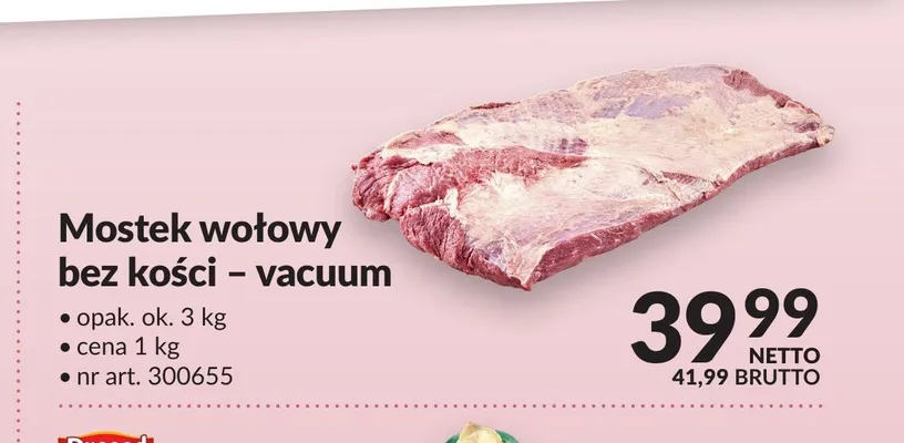 Mostek wołowy bez kości vacuum promocja w Makro