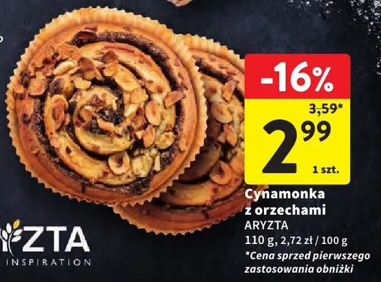 Cynamonka z orzechami promocja w Intermarche