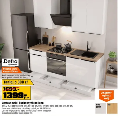 Zestaw mebli kuchennych Belluno promocja w OBI