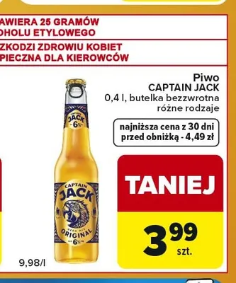 Piwo Captain Jack promocja w Carrefour Express