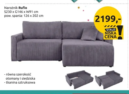 Narożnik Rufio promocja w Black Red White