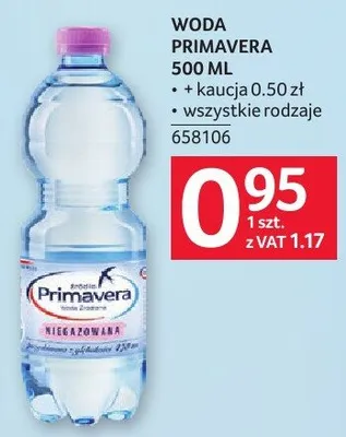 Woda Primavera 500ml wszystkie rodzaje 658106 promocja w Selgros
