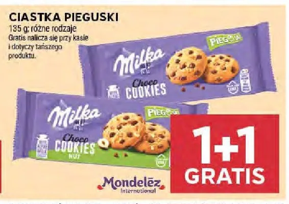 Ciastka Pieguski Milka promocja w Stokrotka